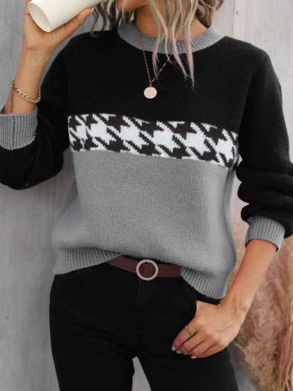 Round Neck Knitted Sweater