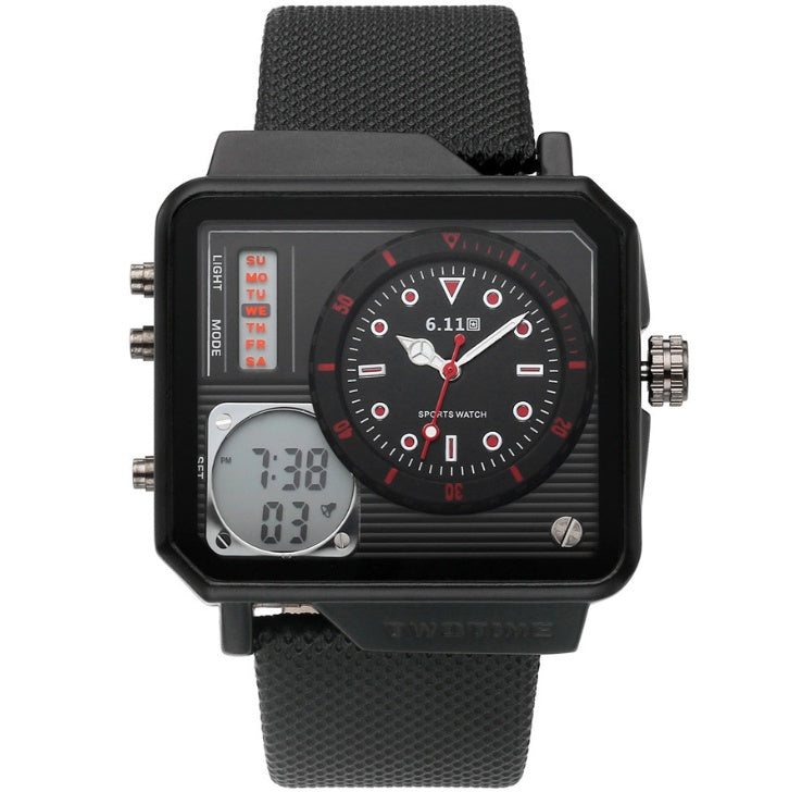 Men's Digital Sports Watch with Belt Strap