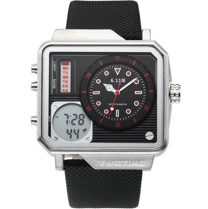 Men's Digital Sports Watch with Belt Strap