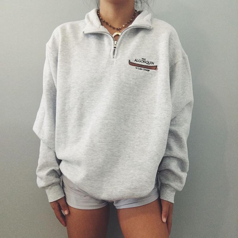 Zip Long Sleeve Sweatshirt