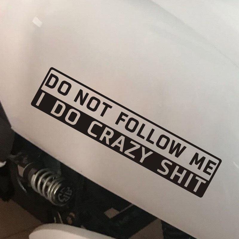 Car Decoration Do Not Follow Me English Sticker