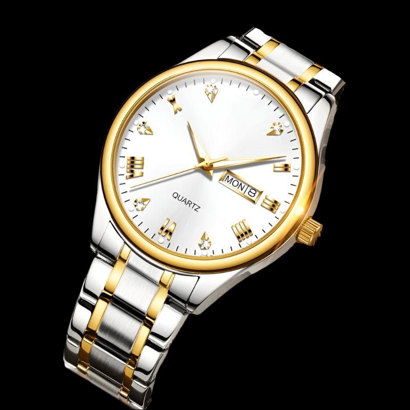 Diamond Embedded Fashion Waterproof Luminous Quartz Watch