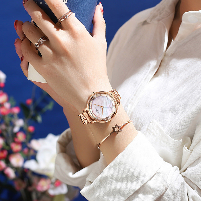 Simple Rhinestone Quartz Watch