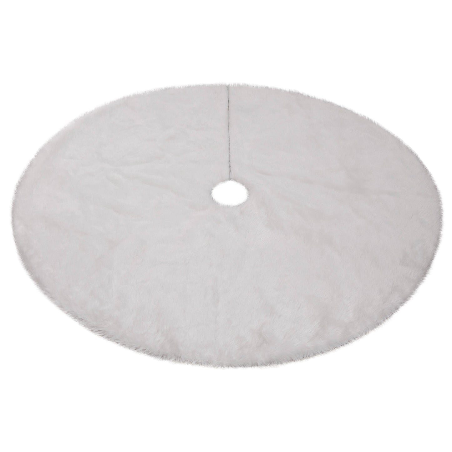 White Plush Christmas-tree Skirt