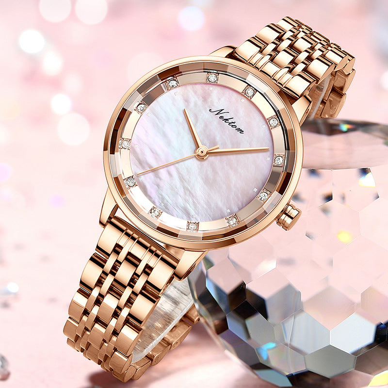 Simple Rhinestone Quartz Watch