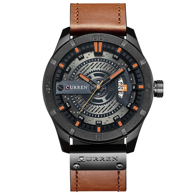 Military Sports Quartz Leather Watch