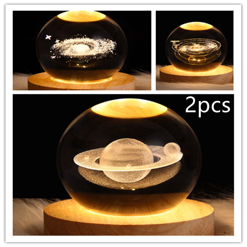 LED Night Light Galaxy Crystal Ball