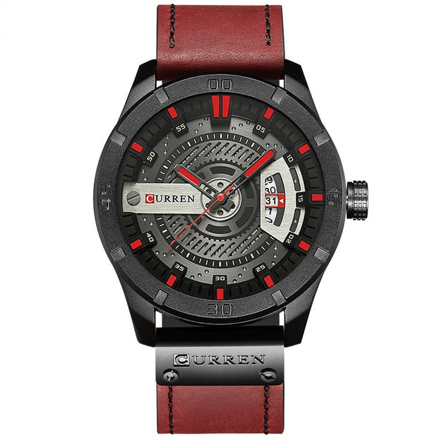 Military Sports Quartz Leather Watch