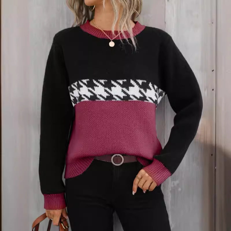 Round Neck Knitted Sweater