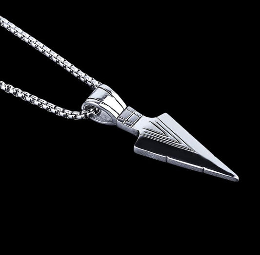 European America jewelry men stainless steel spear necklace with chain