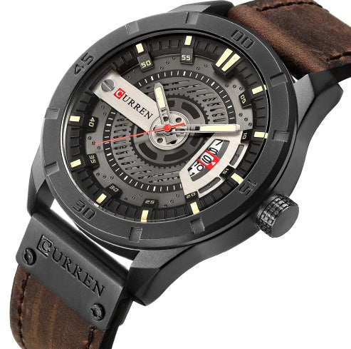 Military Sports Quartz Leather Watch