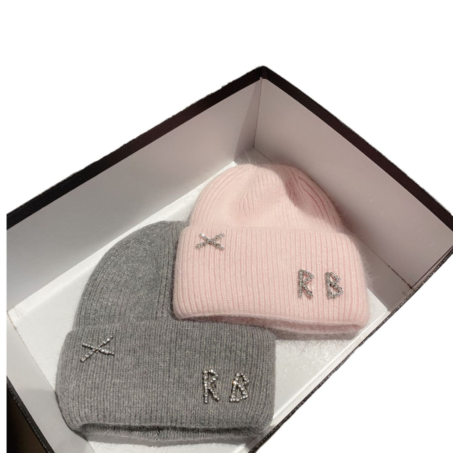 Winter Fur Knitted Warm Hat Female