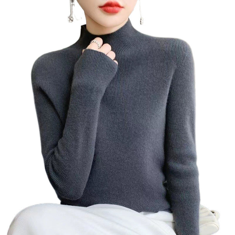 Long Sleeves Knitted Half Base Shirt