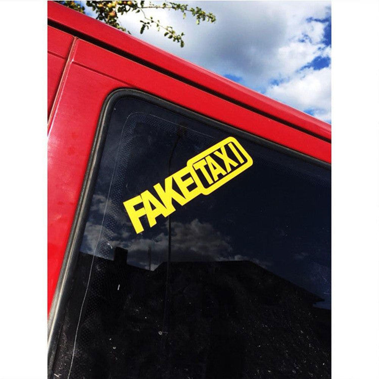 Fake Taxi Drifting Sign Funny Car Sticker