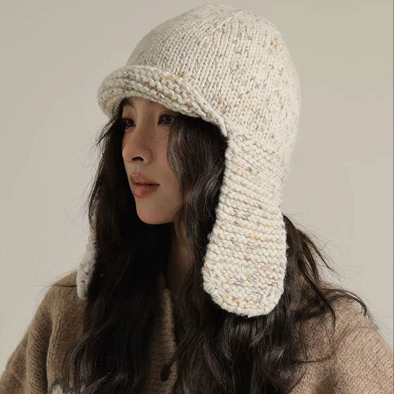 Woven Knitted Earmuffs Hat