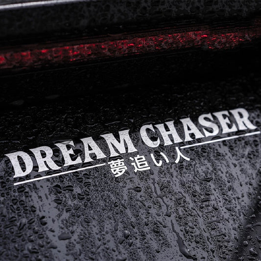 Chinese Sticker For Dream Chaser On Car Rear Window Glass