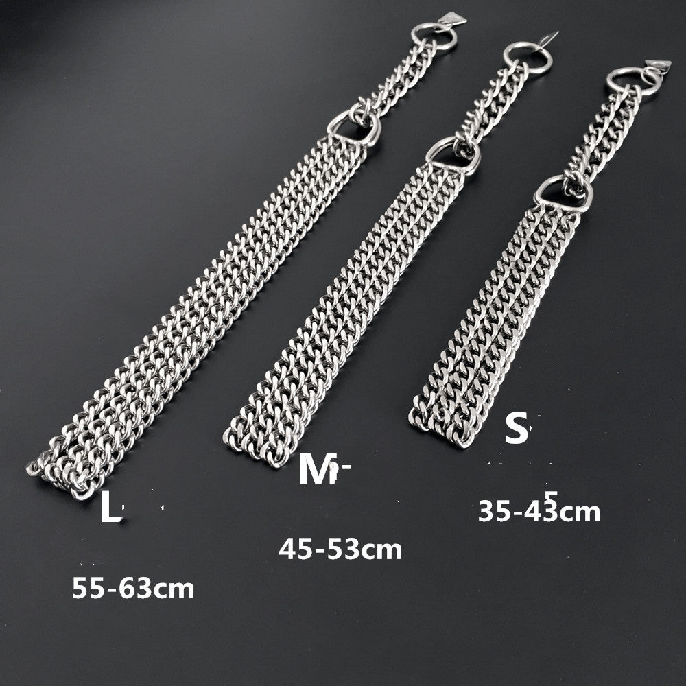 Dog Training Chain Pet Choke Collar Double Row Metal Chain