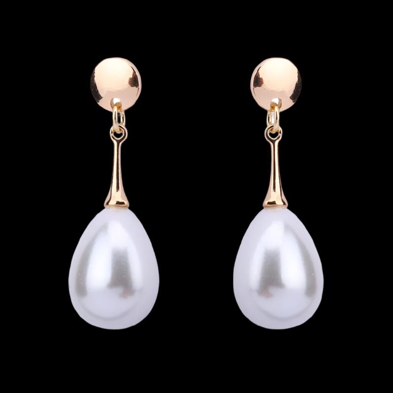 Waterdrop pearl simple personality earrings