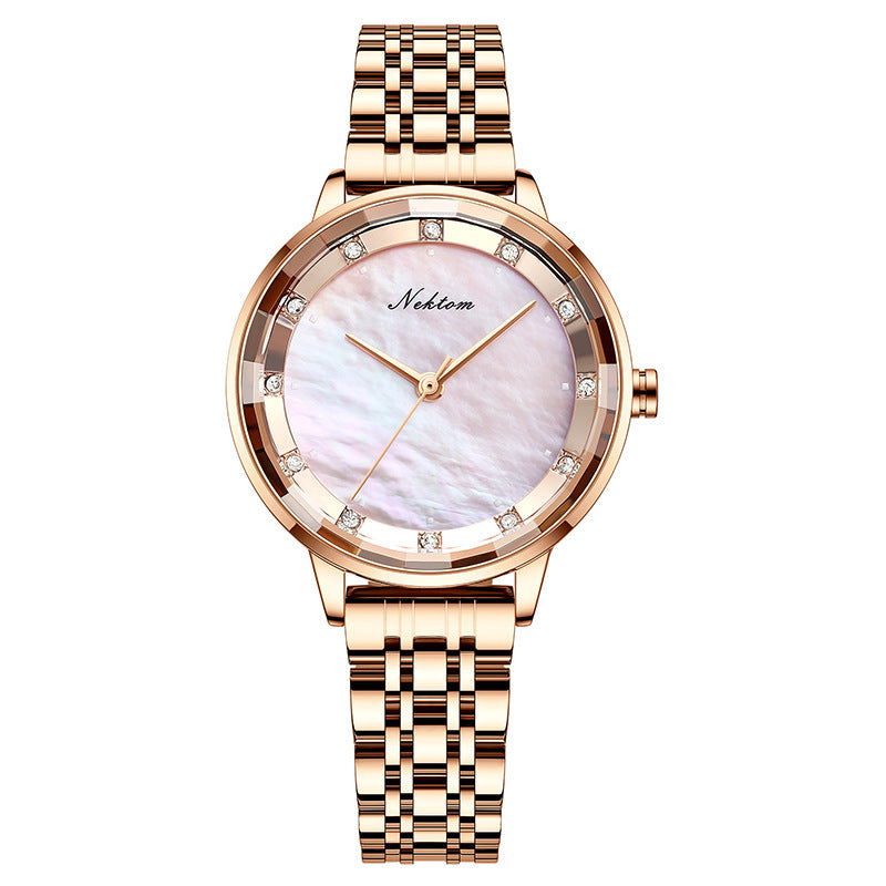 Simple Rhinestone Quartz Watch