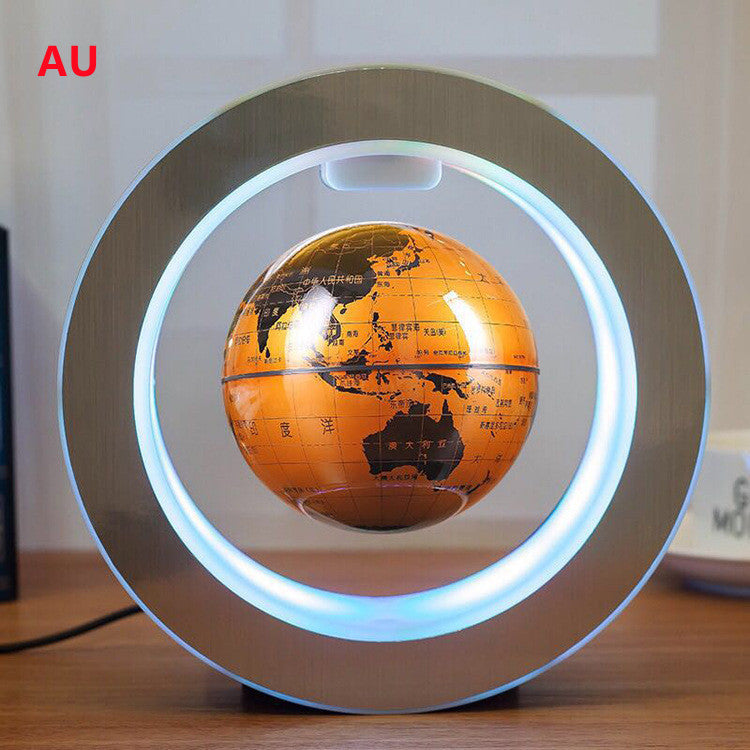 Round LED World Map Floating