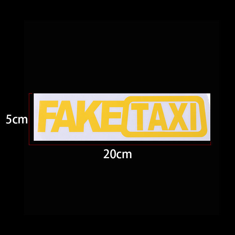 Fake Taxi Drifting Sign Funny Car Sticker