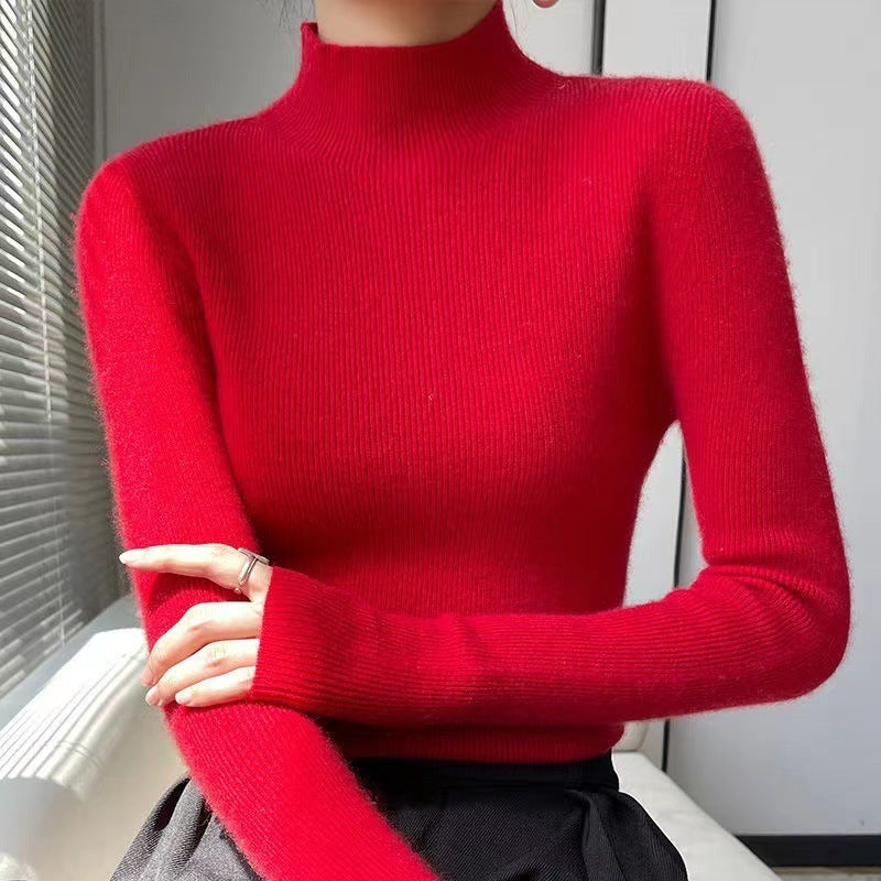 Long Sleeves Knitted Half Base Shirt