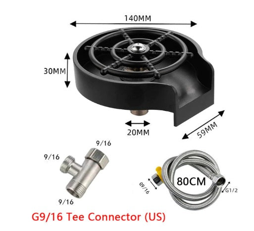 Bar Counter Cup Washer, Sink High-pressure Spray