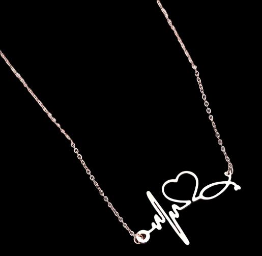 Heartbeat Necklace Women Love Heart Necklaces