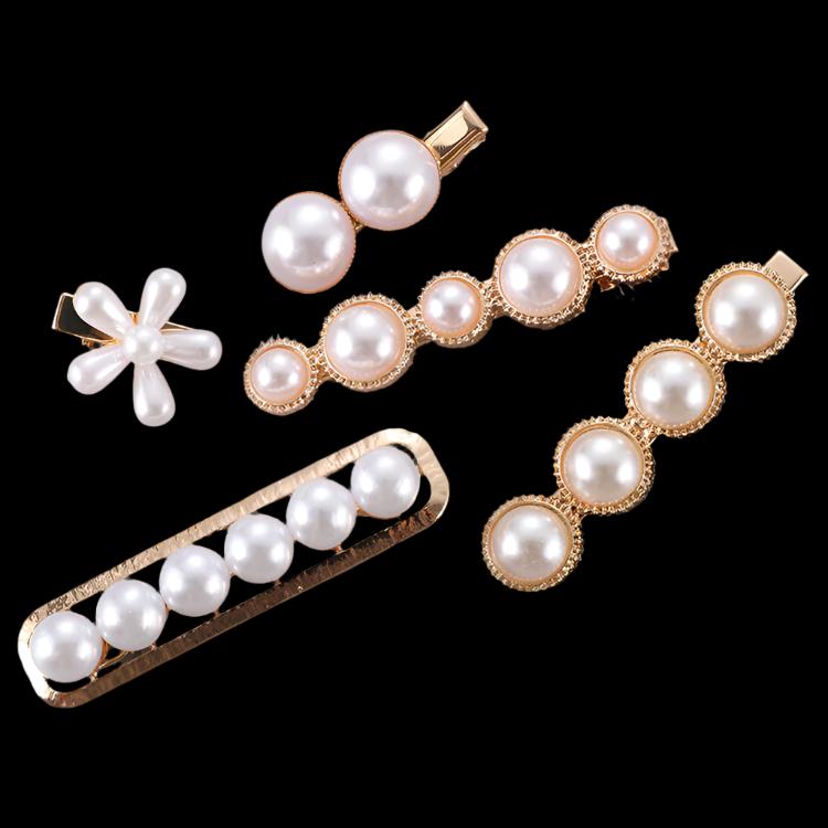 Slip-on Pearl Bow Hair Clip