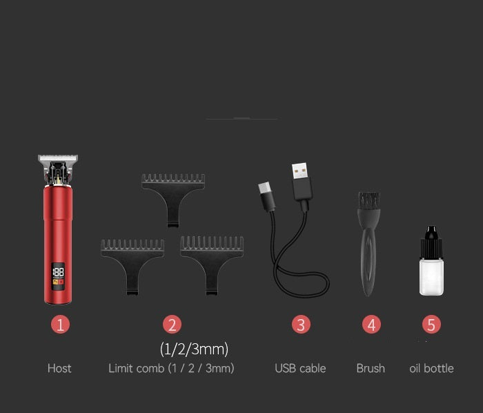 Electrical Hair Cutter Digital USB Charging Hair Clipper Electric Clipper