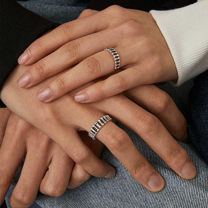 Rings Couple Models Pair Of Rings Silver Niche Design