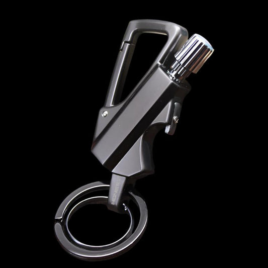 Creative Metal Keychain Lighter Wild Fire Ten Thousand Times Use Kerosene Lighters Gifts For Men