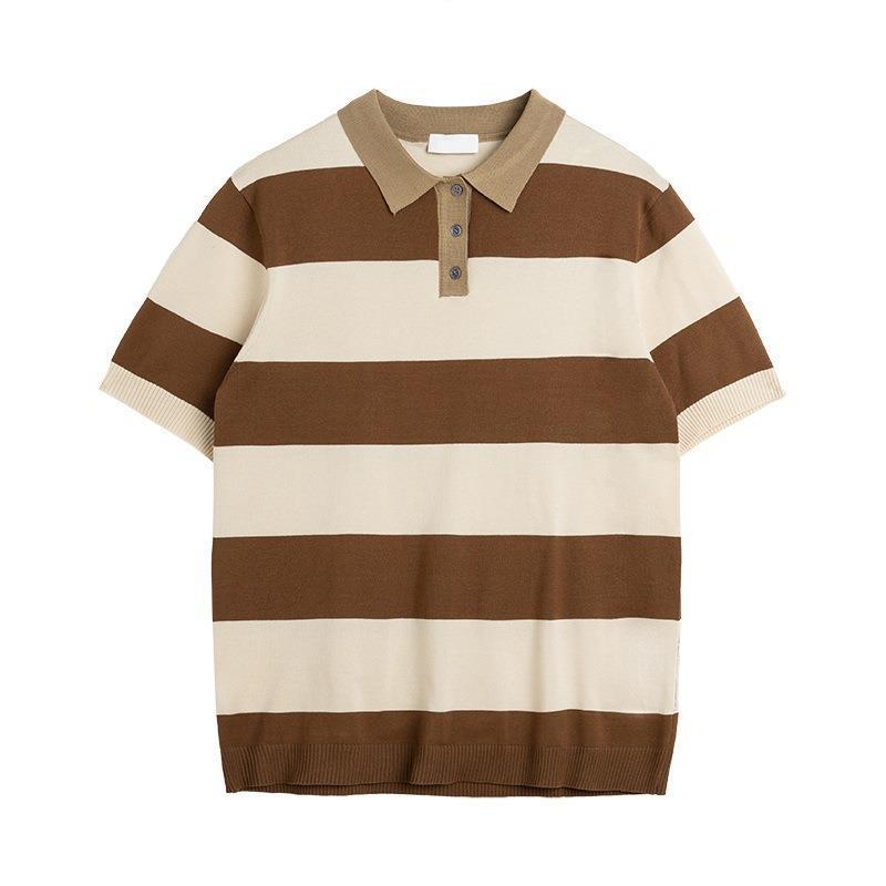 Business Striped Short-sleeved T-shirt