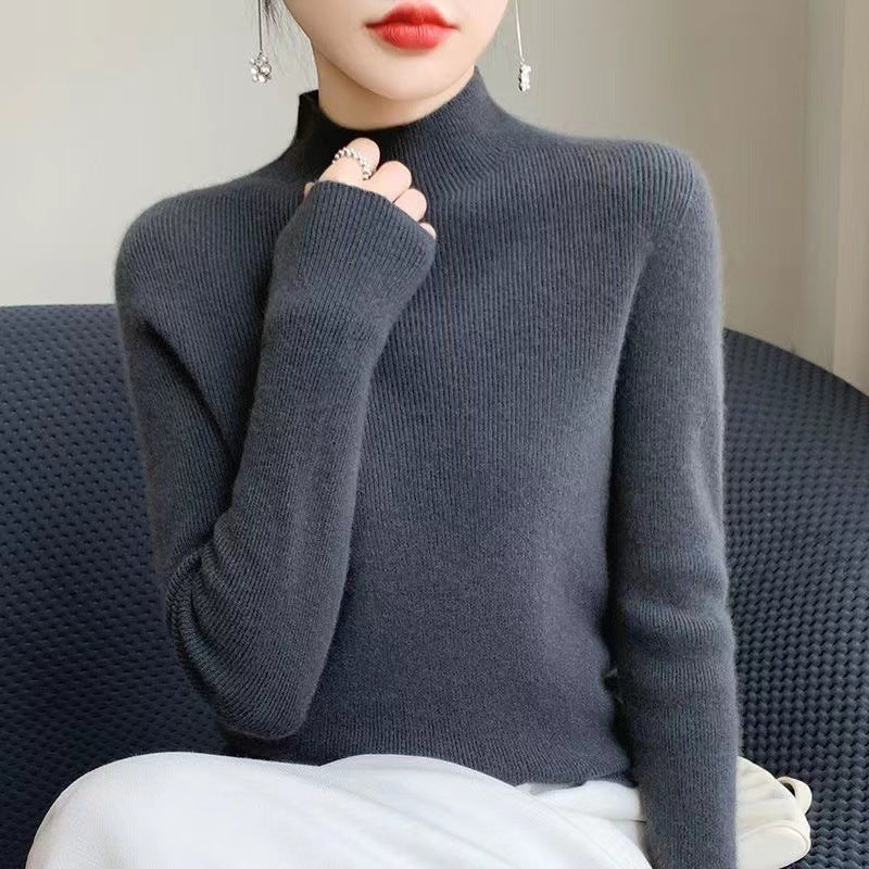 Long Sleeves Knitted Half Base Shirt