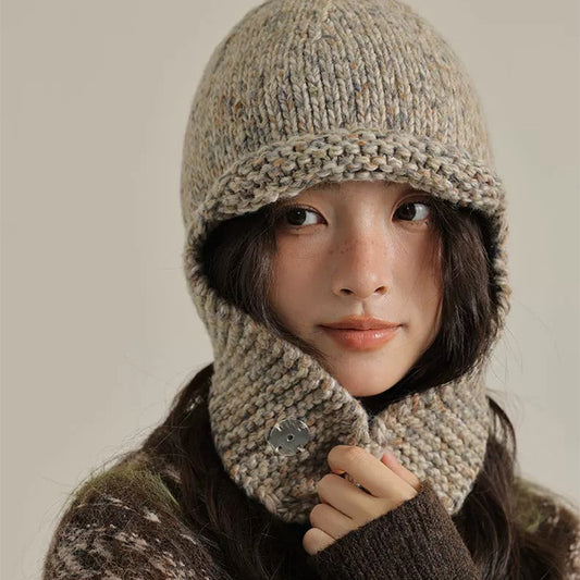 Woven Knitted Earmuffs Hat