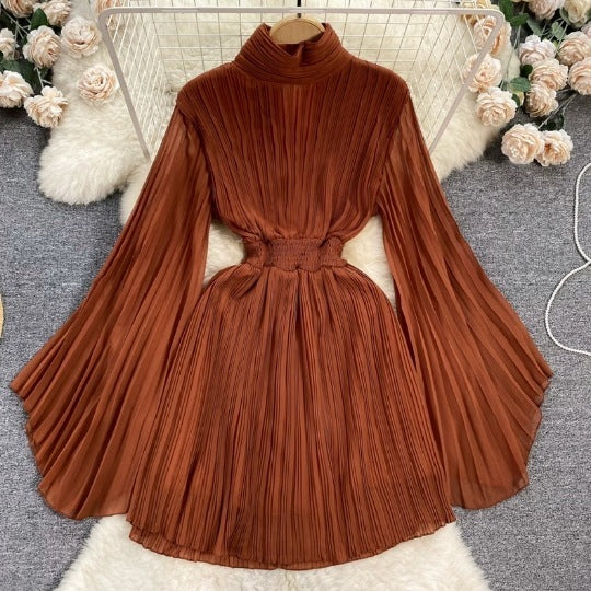 Sleeve Turtleneck Dress