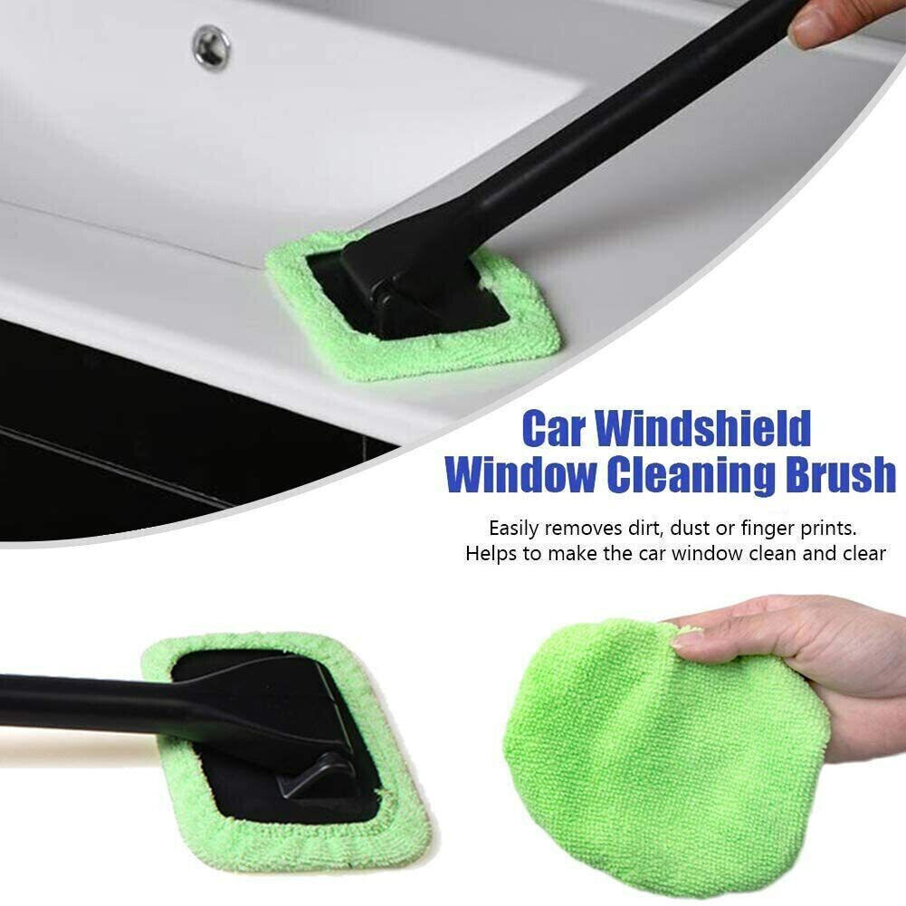 Car Window Cleaner Brush Kit Windshield Wiper Microfiber Wiper Cleaner Cleaning Brush Auto Cleaning Wash Tool With Long Handle