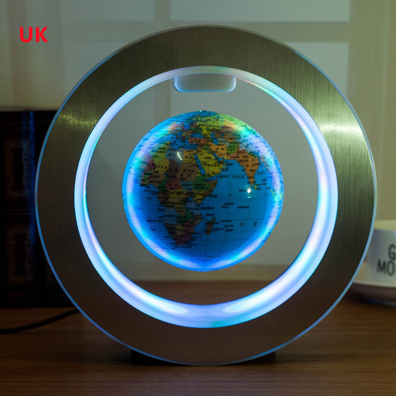 Round LED World Map Floating